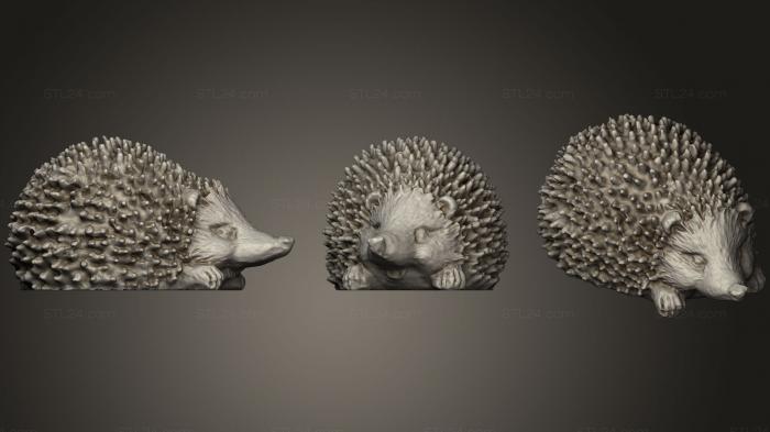 Animal figurines (Little Hedgehog, STKJ_1139) 3D models for cnc